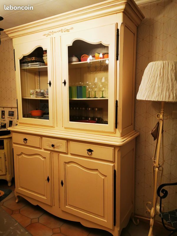 Meuble buffet avec vitrine style proven�al 250 Orange (84)