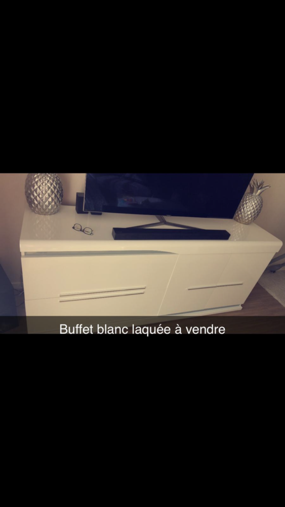 Meuble tv et son buffet blanc laqué  750 Saint-Ouen (93)