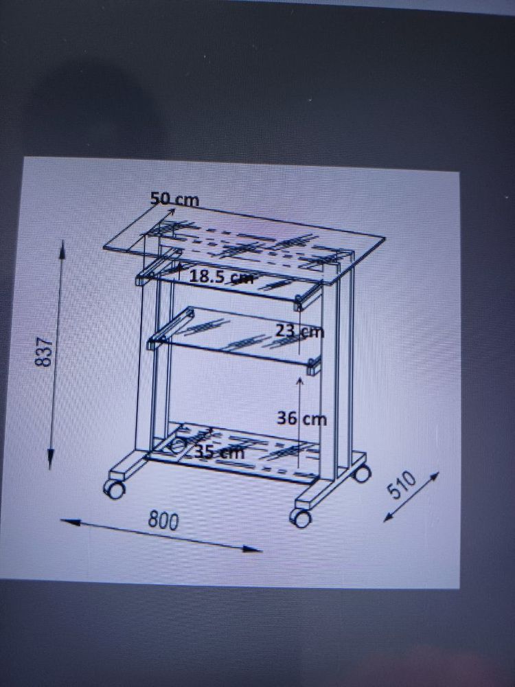 meuble bureau verre tremp� 60 Rennes (35)