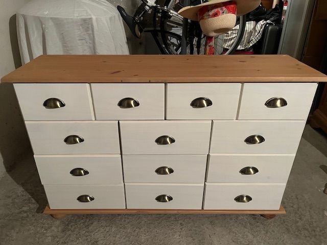 Meuble commode blanc avec tiroirs 120 Cannes (06)