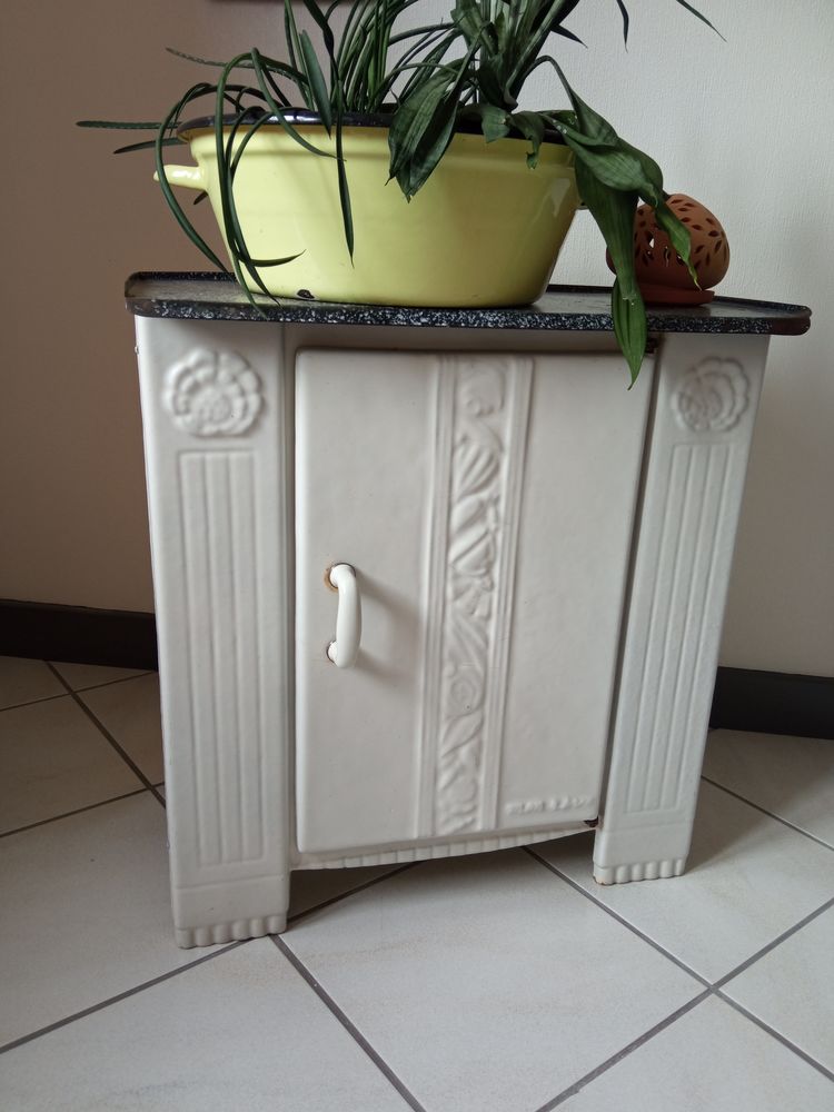 Meuble fer �maill� blanc 80 Saint-Usage (21)