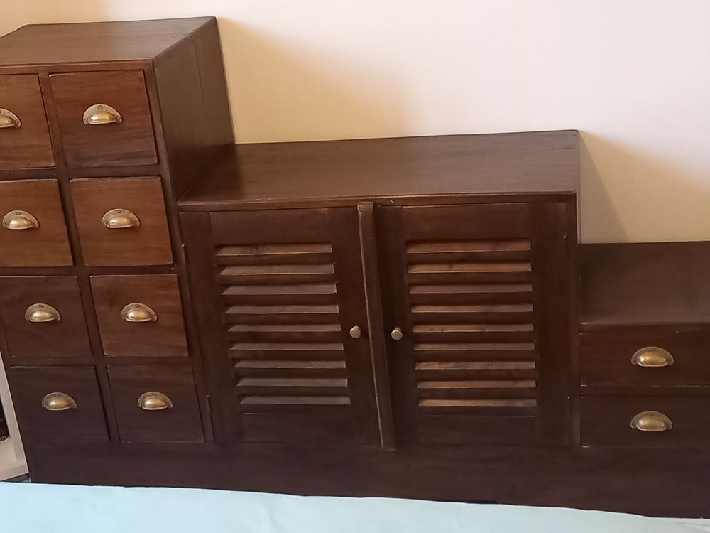 meuble escalier + colonne tiroir en acajou massif 150 Ygos-Saint-Saturnin (40)