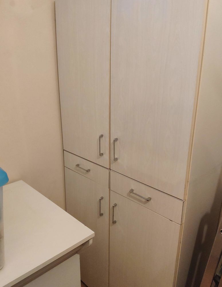 Meuble haut formica blanc 4 portes 2 tiroirs parfait �tat 45 Bourges (18)