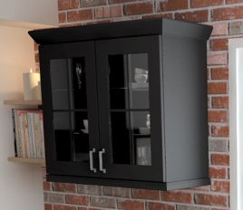 Meuble haut vitre noir 300 La Jarne (17)