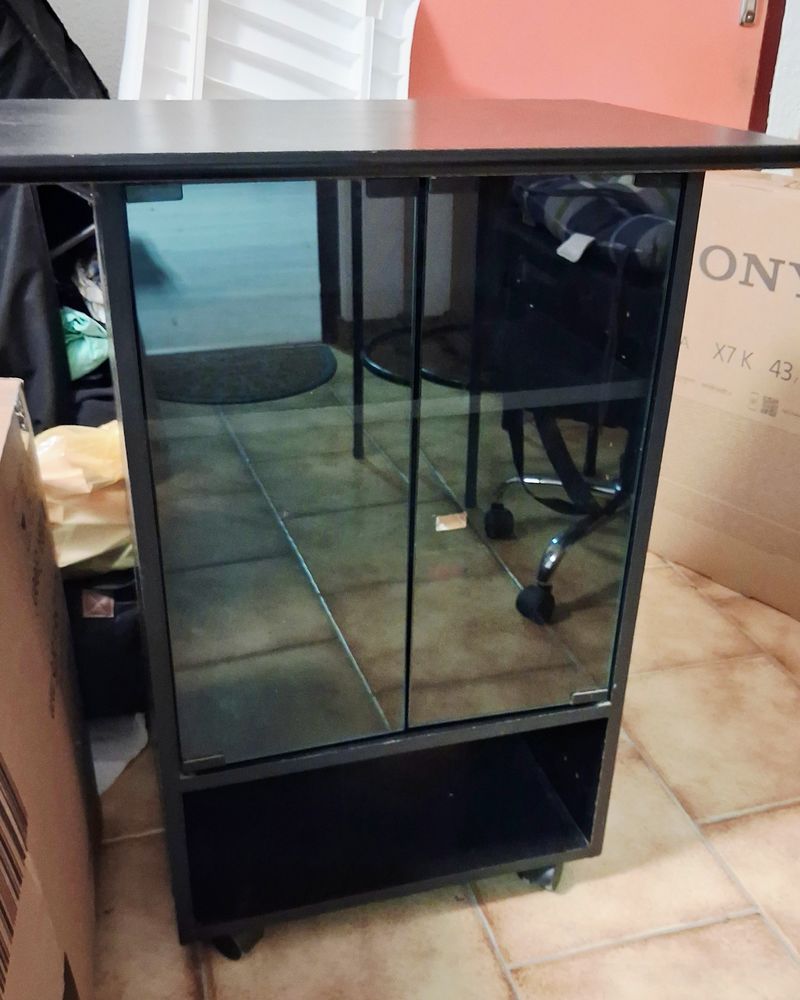 Meuble bas hifi noir 45 Alata (20)