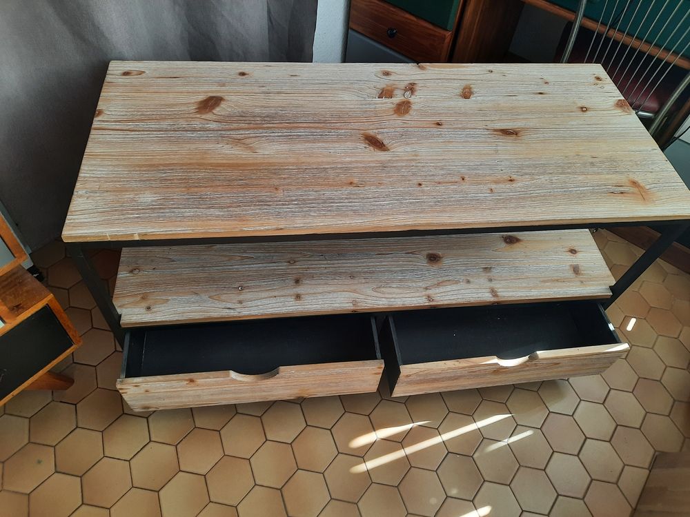 meuble TV industriel bois de sapin massif et m�tal 80 Perpignan (66)