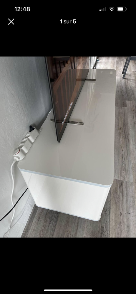 Meuble tv laque blanc 90 Montauban (82)