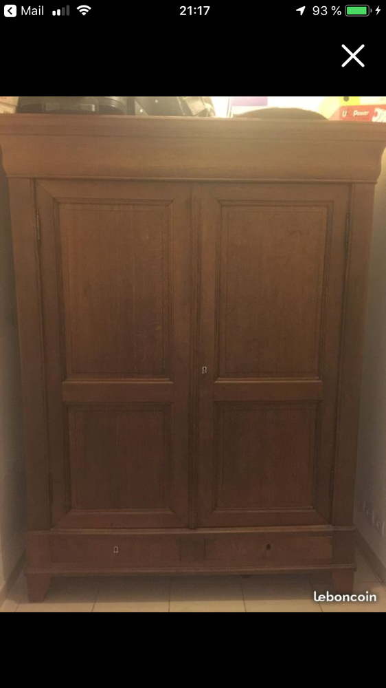 Meuble Louis Philippe � doucine en noyer 130 Narbonne (11)