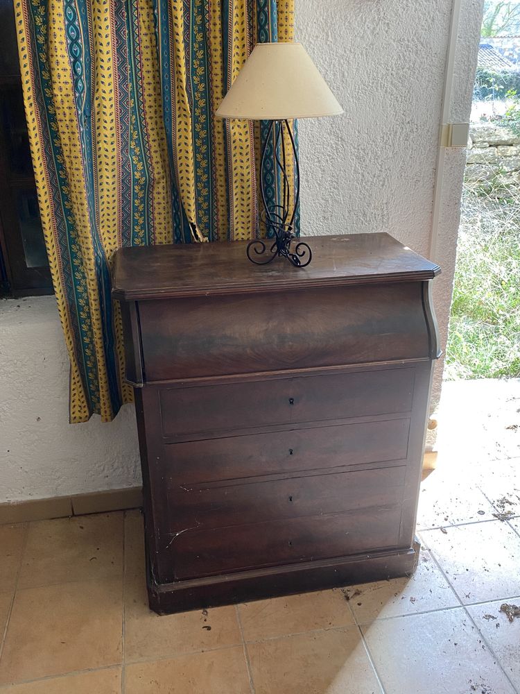 Meuble en marbre et ch�ne massif 600 Fayence (83)