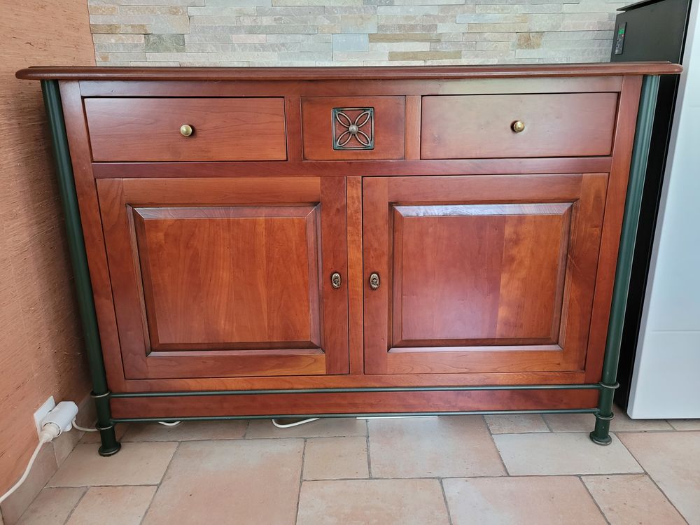 Meuble en merisier bois massif et fer forg� 470 Gif-sur-Yvette (91)