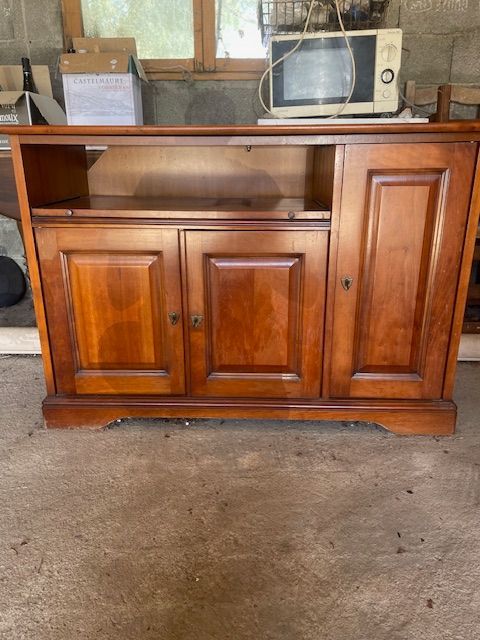 Meuble TV en merisier 60 Lauraguel (11)