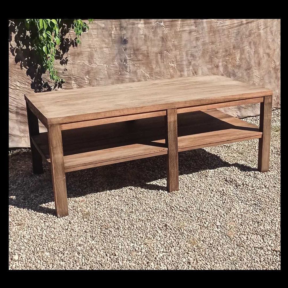 meuble de m�tier, ancienne table en teck �  double plateau 1200 V�lines (24)