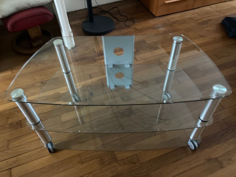 Meuble TV 3 niveaux en verre 130 Nevers (58)