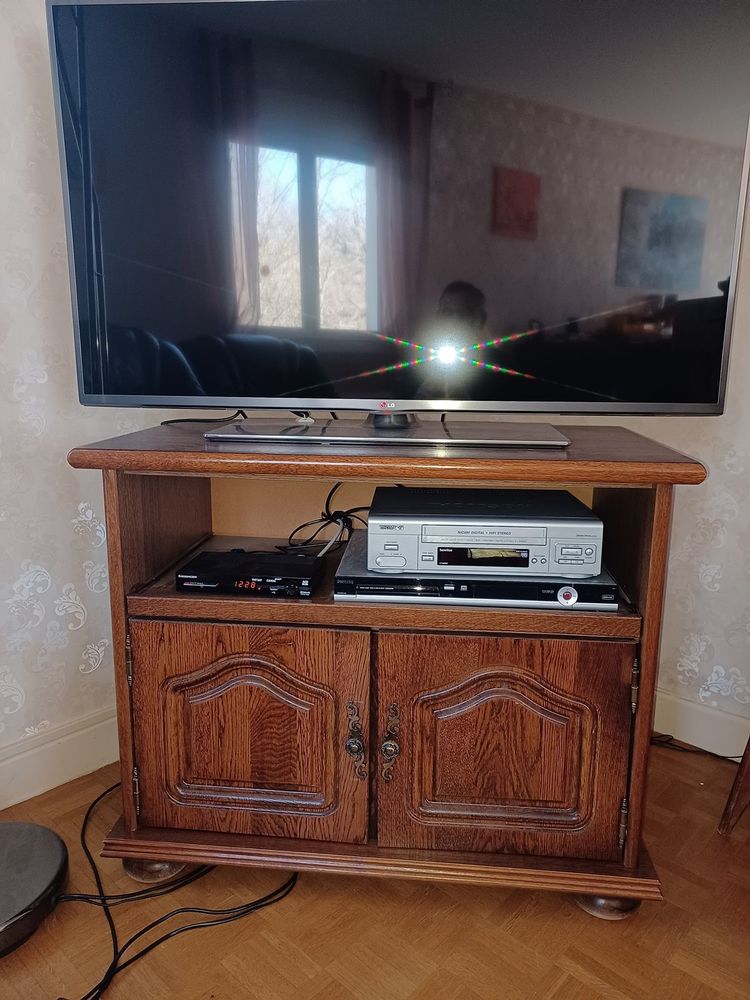 Meuble rangement ou support t�l� Ch�ne massif 40 Roffiac (15)