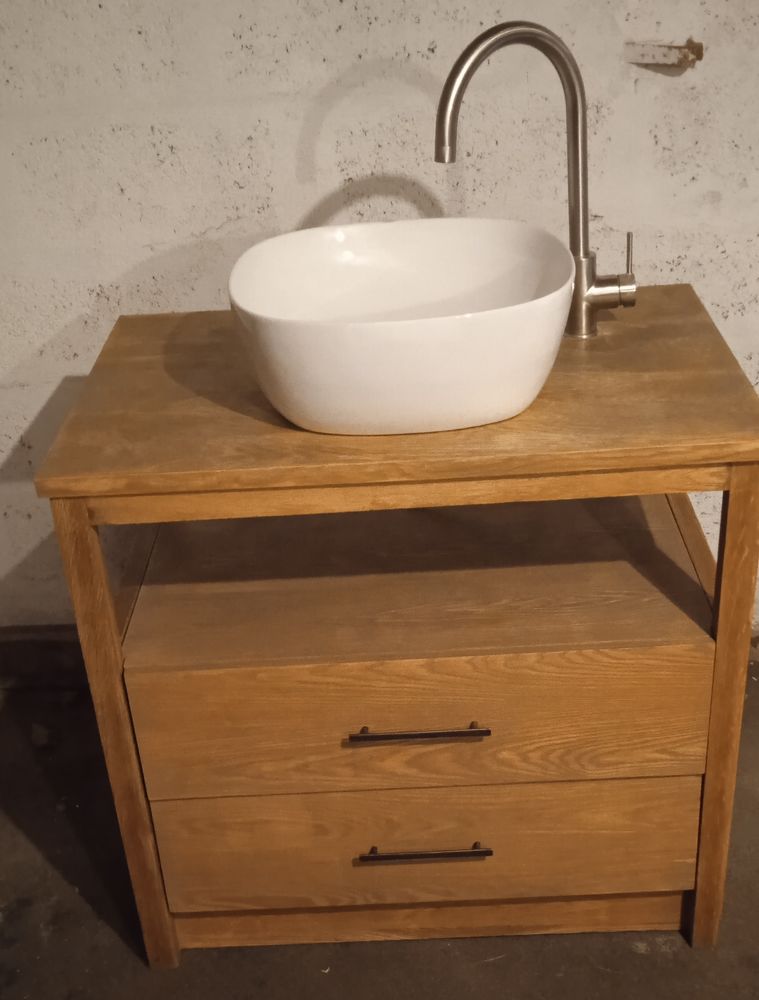 meuble de salle de bain en bois brut 120 Les Sables-d'Olonne (85)
