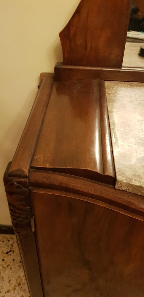 Meuble salon avec marbre et miroir 50 Lyon 4 (69)