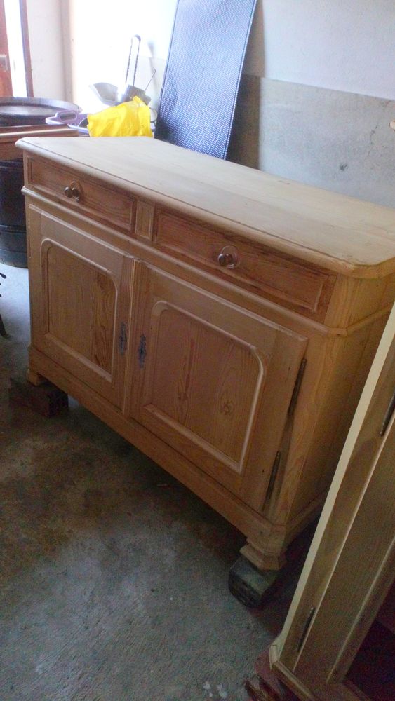 MEUBLE EN SAPIN ANCIEN DOUBLE CORPS A RESTAURER 500 Nogaro (32)