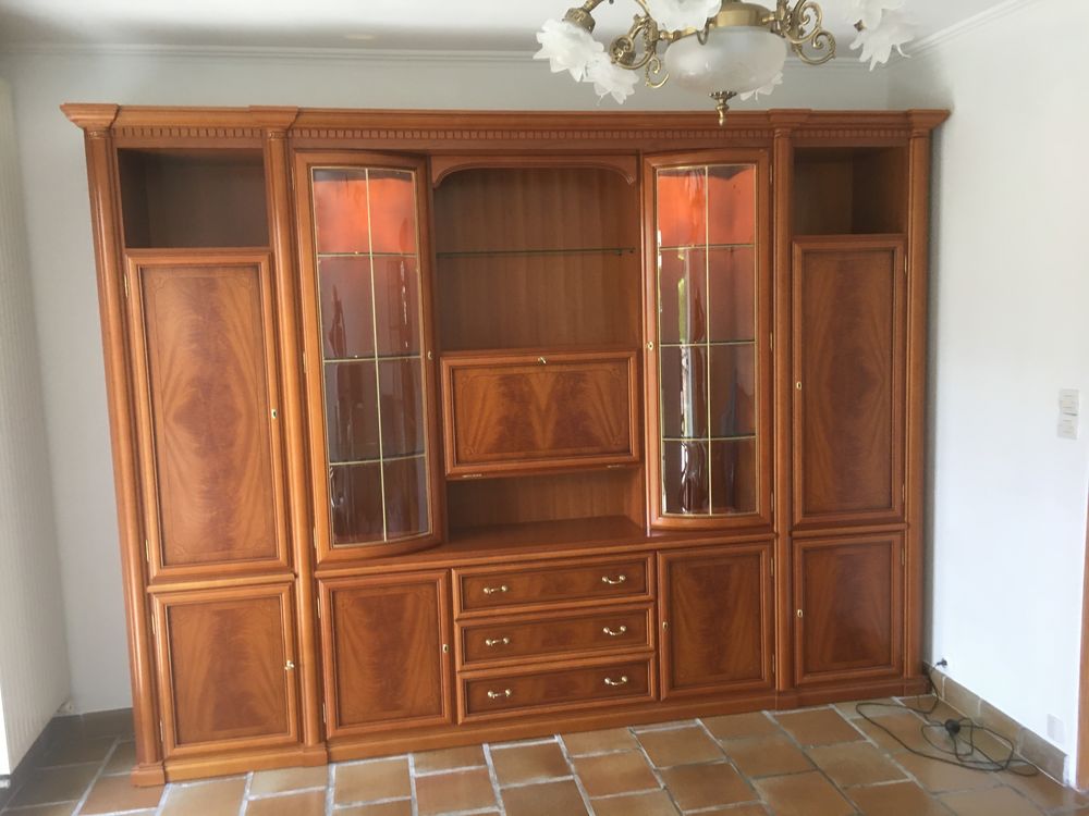 Meuble s�jour, vitrine bois merisier 320 l x 215 h x 40p cm 900 Charleville-M�zi�res (08)