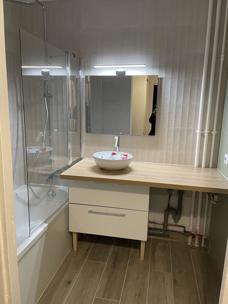 Meuble sous-vasque, 2t l.75 x H.58 x P.46 cm, blanc brillant 100 �vry (91)