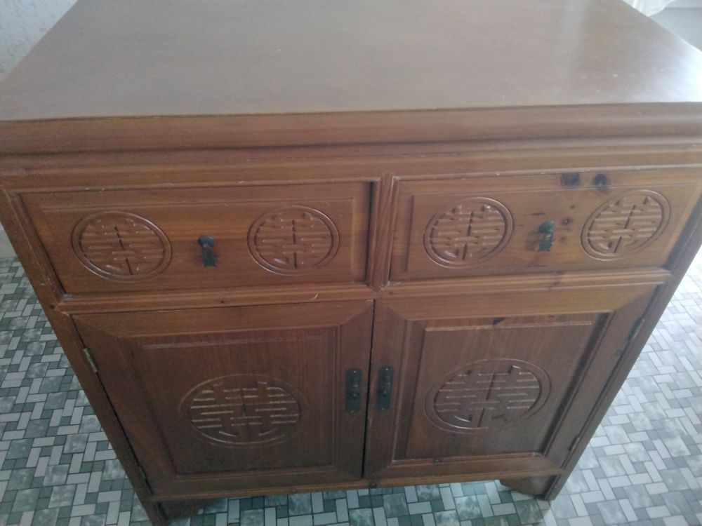 Meuble style asiatique bas en bois 40 L'Ha�-les-Roses (94)