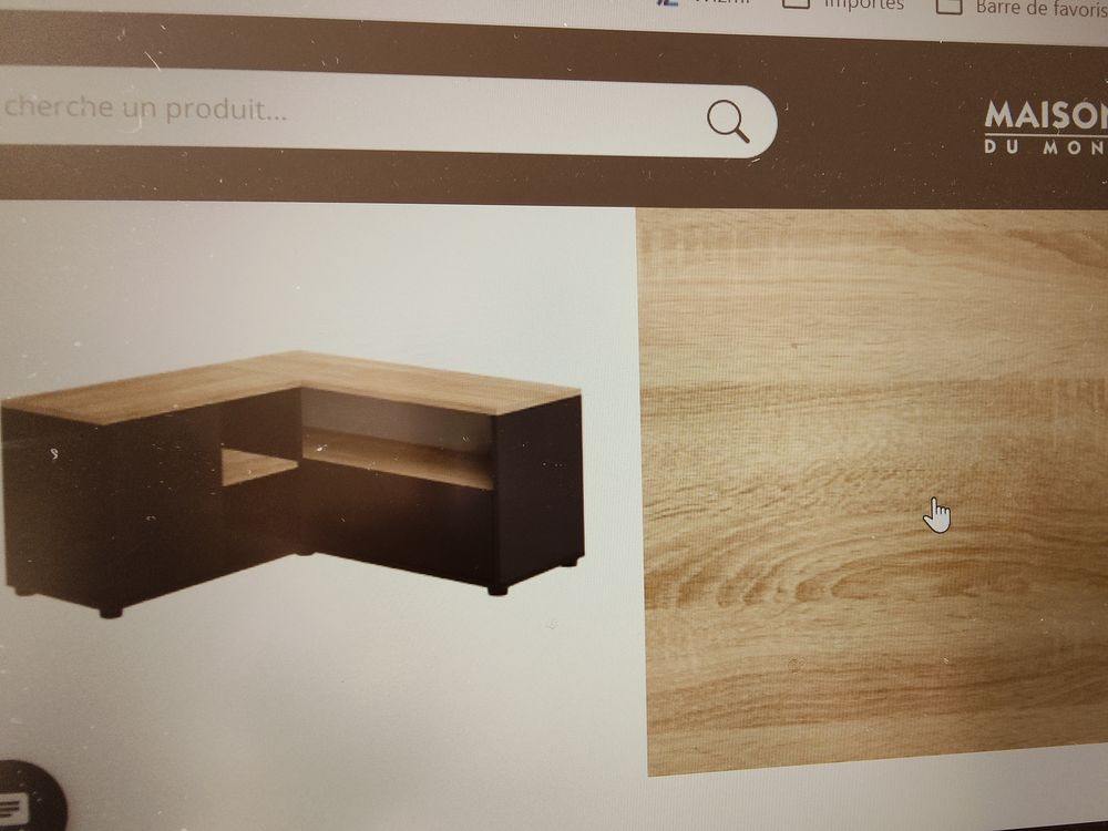 meuble t�l� d angle noir et bois 90 Bruges (33)