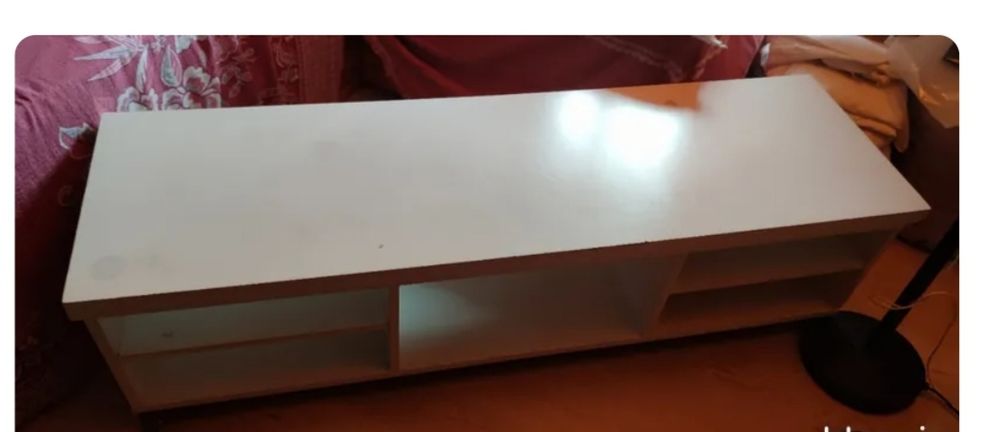 Meuble t�l� et Cha�ne Hi-Fi � roulettes blanc 42 Beaucaire (30)