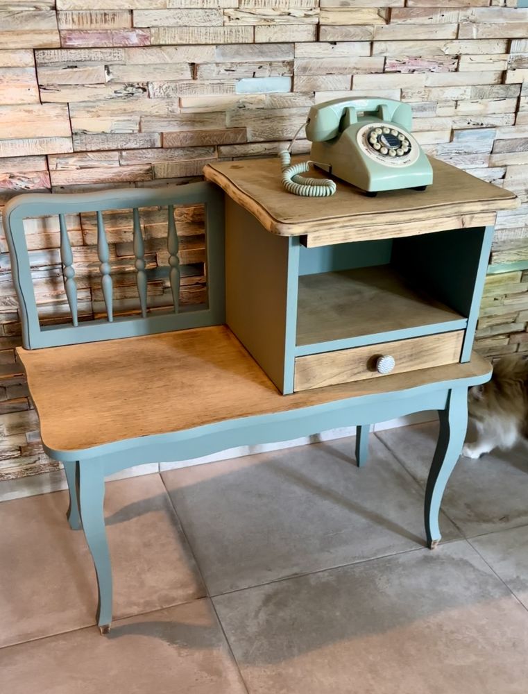 Meuble t�l�phone  vintage ann�e 70 100 Dienville (10)