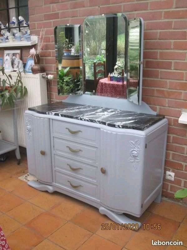 meuble de toilette ou coiffeuse en ch�ne massif 200 Lumbres (62)