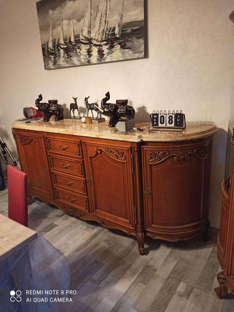 Meuble bas + vaiselier en merisier 800 H�r�pian (34)