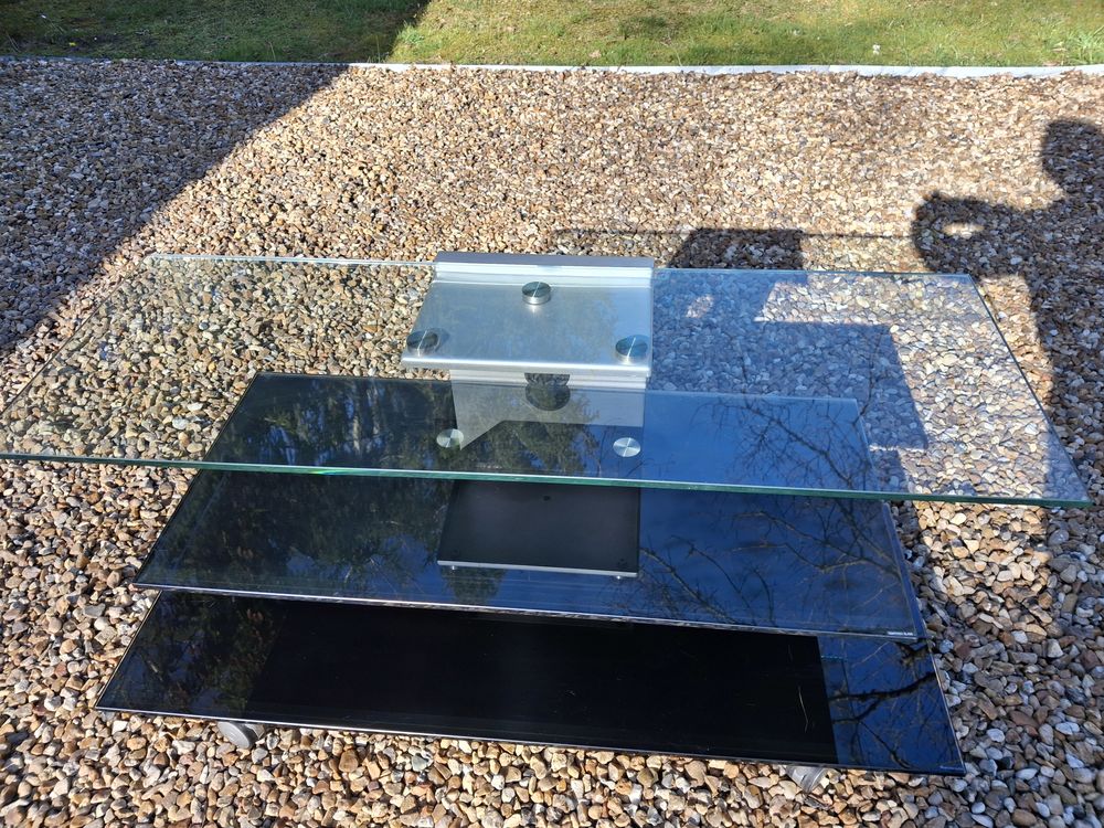 Meuble TV en verre sur roulettes TOP 120 Rambouillet (78)
