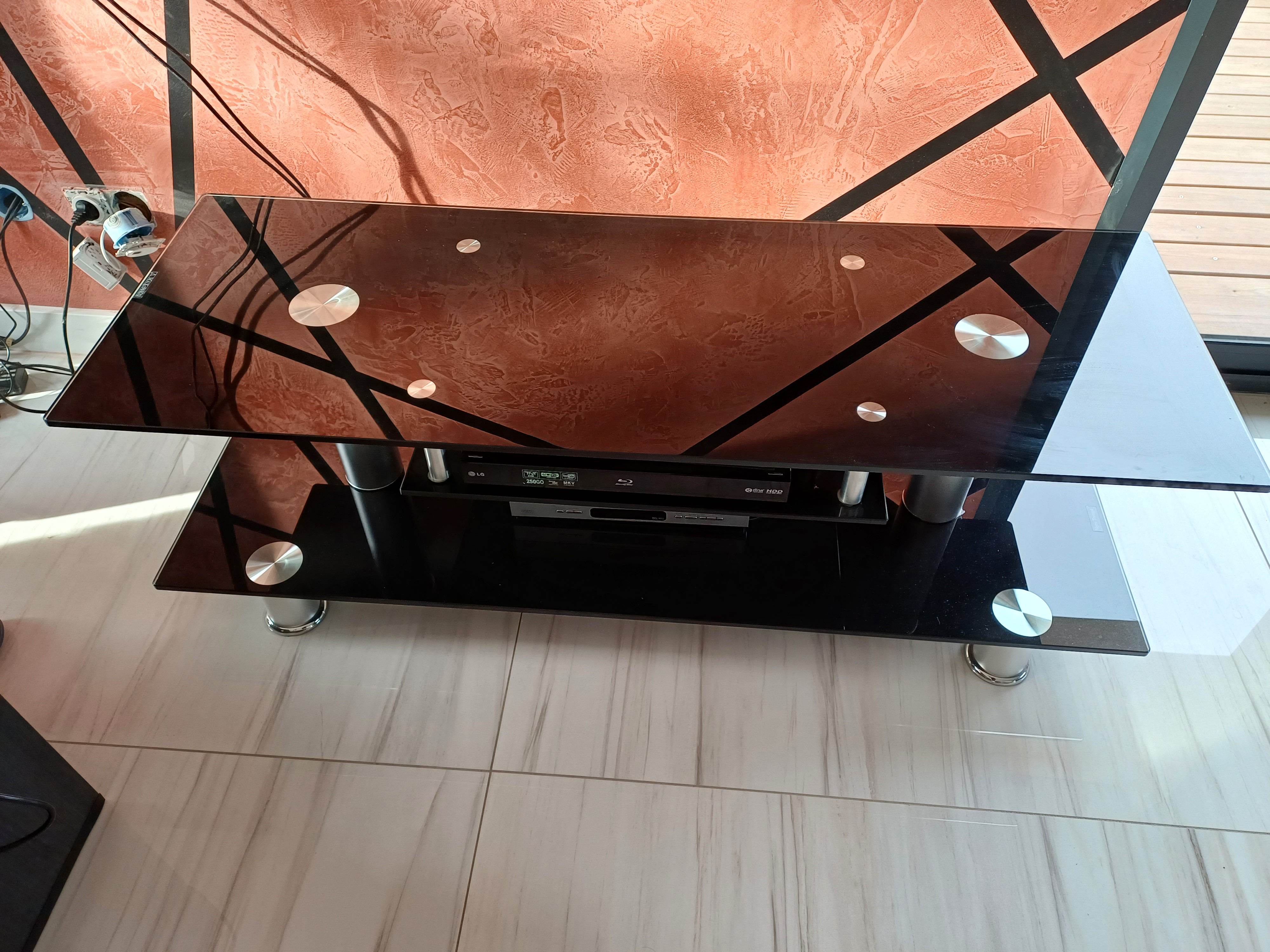 meuble tv verre tremp� noir 45 Baillargues (34)