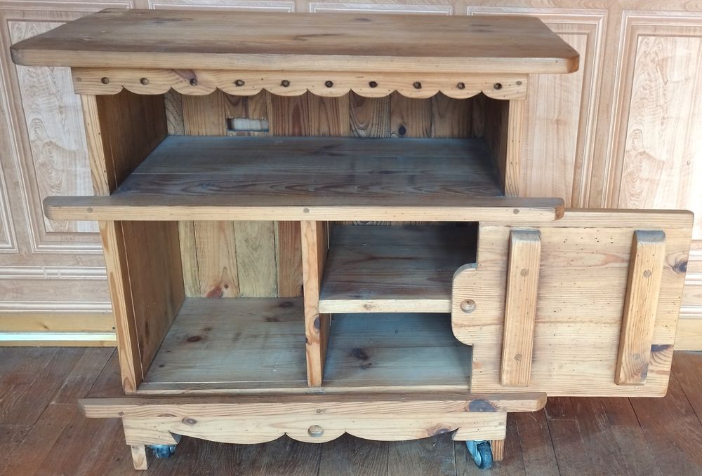 Meuble tv vid�o pin massif cocktail scandinave 60 �pinay-sous-S�nart (91)