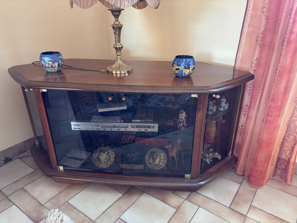 Meuble TV vintage en bois et verre fum� ? style ann�es 80/90 80 Bonchamp-l�s-Laval (53)