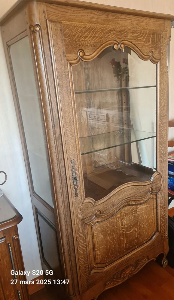 Meuble vitrine en ch�ne massif 250 Commercy (55)