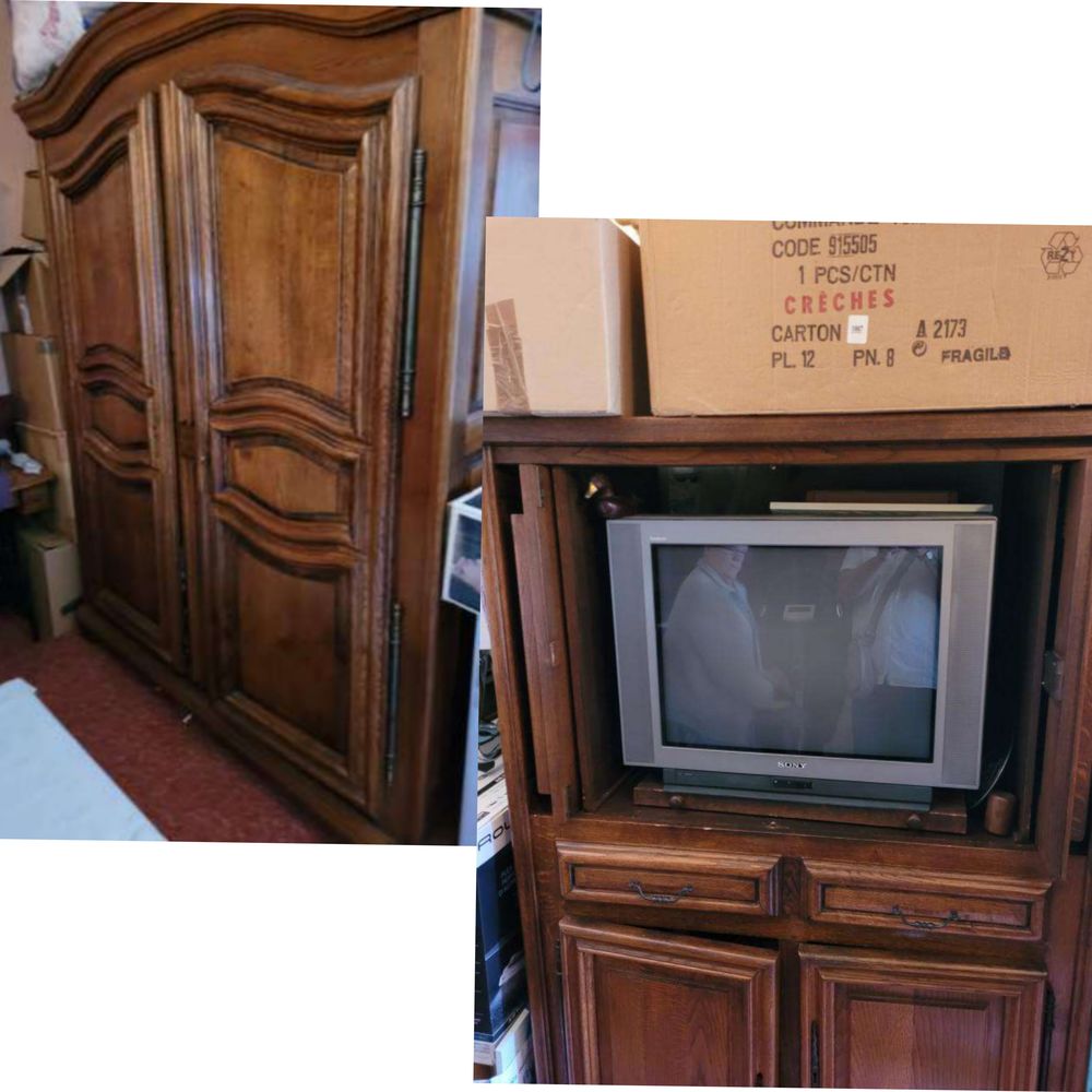 5 meubles en ch�ne massif tr�s bon �tat 600 Dunkerque (59)