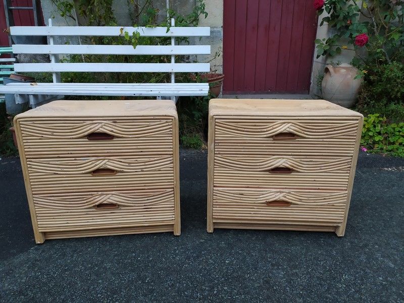 Meubles Chevets Rotin Design Style C�tier Vintage 0 Loches (37)