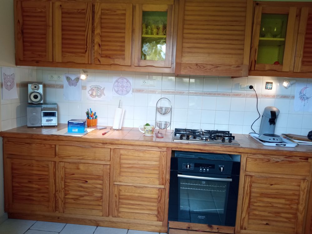 meubles de cuisine en pin bon �tat. 500 Le Fleix (24)