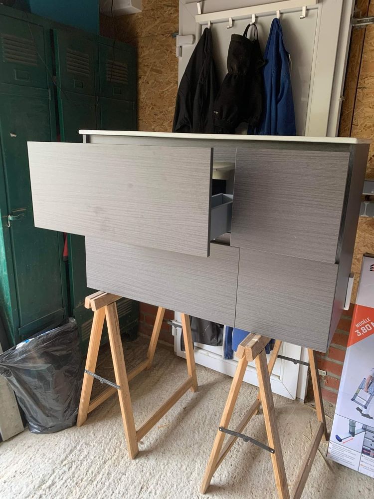 Meubles suspendu avec miroir 80 Moreuil (80)