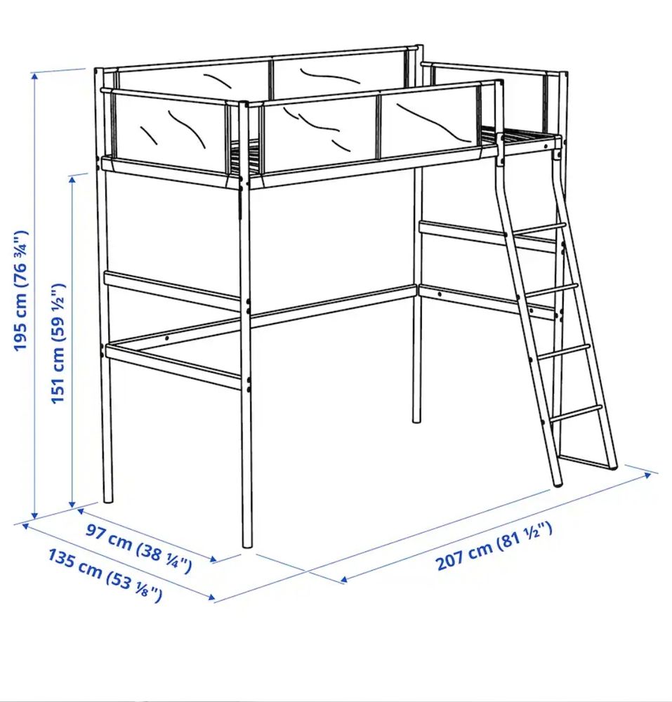 Lit mezzanine 90x200 130 Sucy-en-Brie (94)