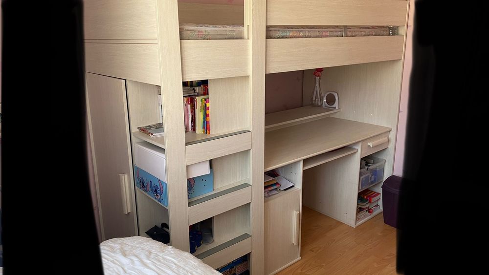 Lit mezzanine avec bureau et armoire assortie 350 Le Perray-en-Yvelines (78)