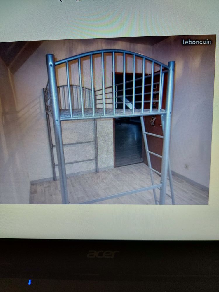 Lit mezzanine avec �chelle 200 Sarrancolin (65)