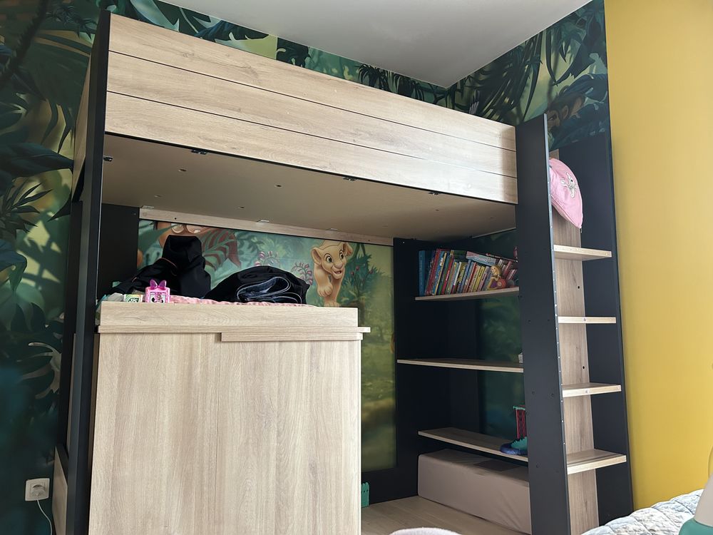 Lit mezzanine avec matelas 90x200 150 Crosne (91)