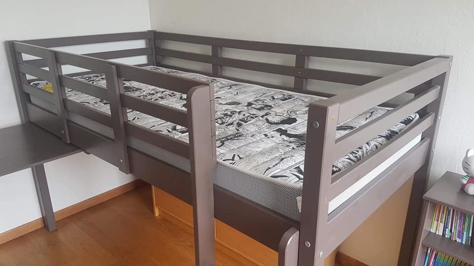 Lit mezzanine bureau et �tag�re 130 La Garenne-Colombes (92)