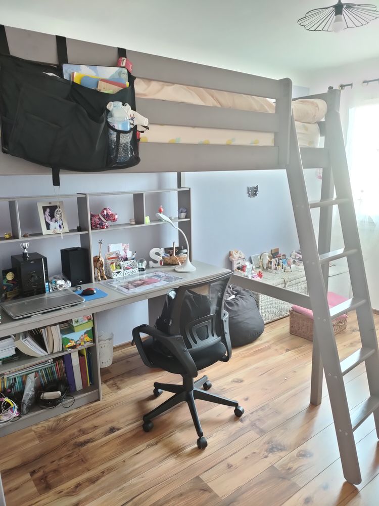 Lit mezzanine bureau rangement et armoire 500 Bouzigues (34)