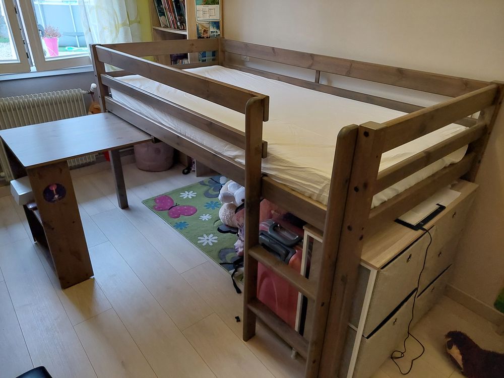 lit mezzanine bureau en pin 75 Le Pian-M�doc (33)