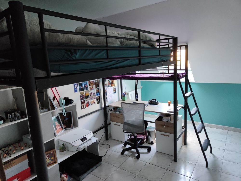 Mezzanine deux places en m�tal avec plateforme 160 Brie-Comte-Robert (77)