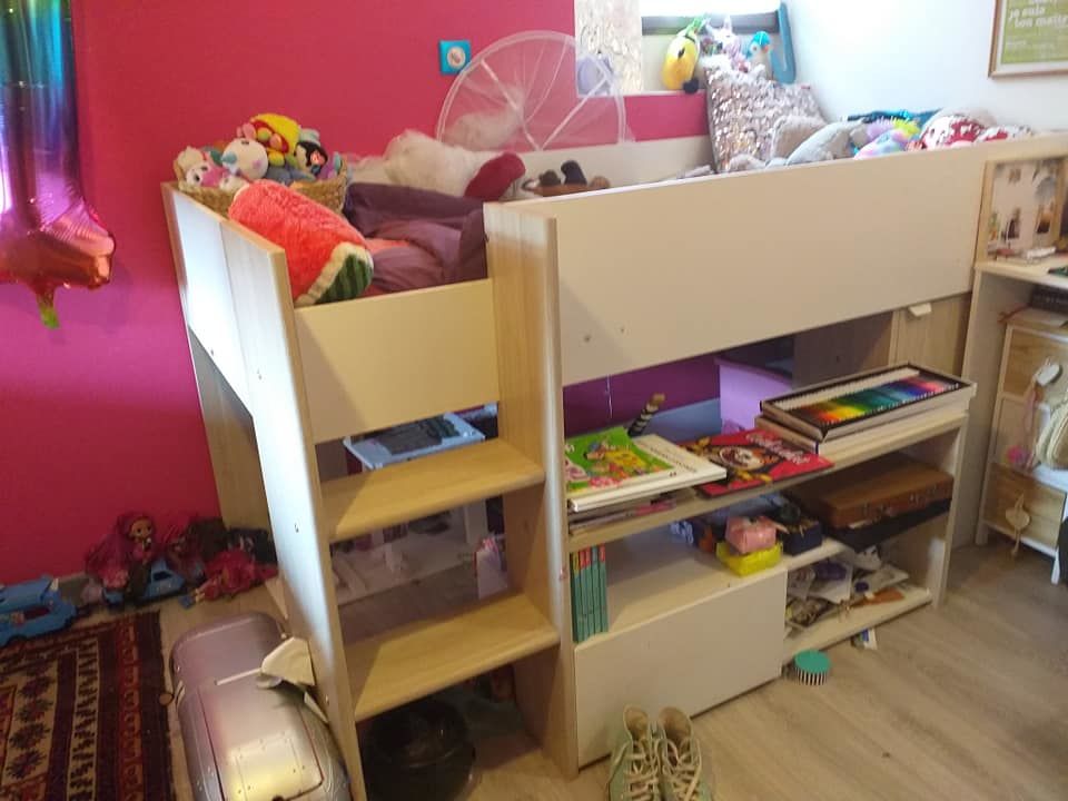 lit mezzanine enfant avec tiroirs & placards 80 N�rac (47)