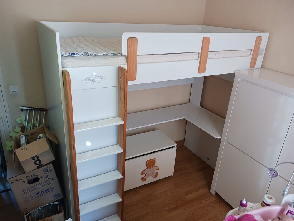 LIT MEZZANINE ENFANT avec BUREAU et RANGEMENTS 200 Belloy-en-France (95)