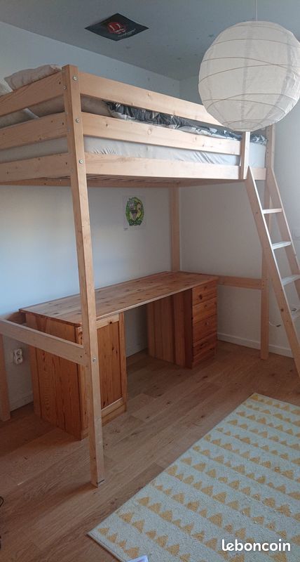 Mezzanine enfant 1 place en bois 90 Neuilly-sur-Marne (93)