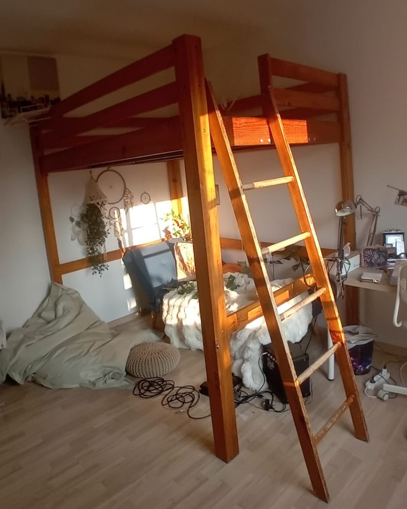 Lit Mezzanine Pin Massif 140cm x 190cm 180 Pins-Justaret (31)